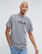Fila Black T-shirt With Large Logo - Green