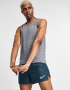 Nike Running Dri-fit Miler Tank In Gray-grey