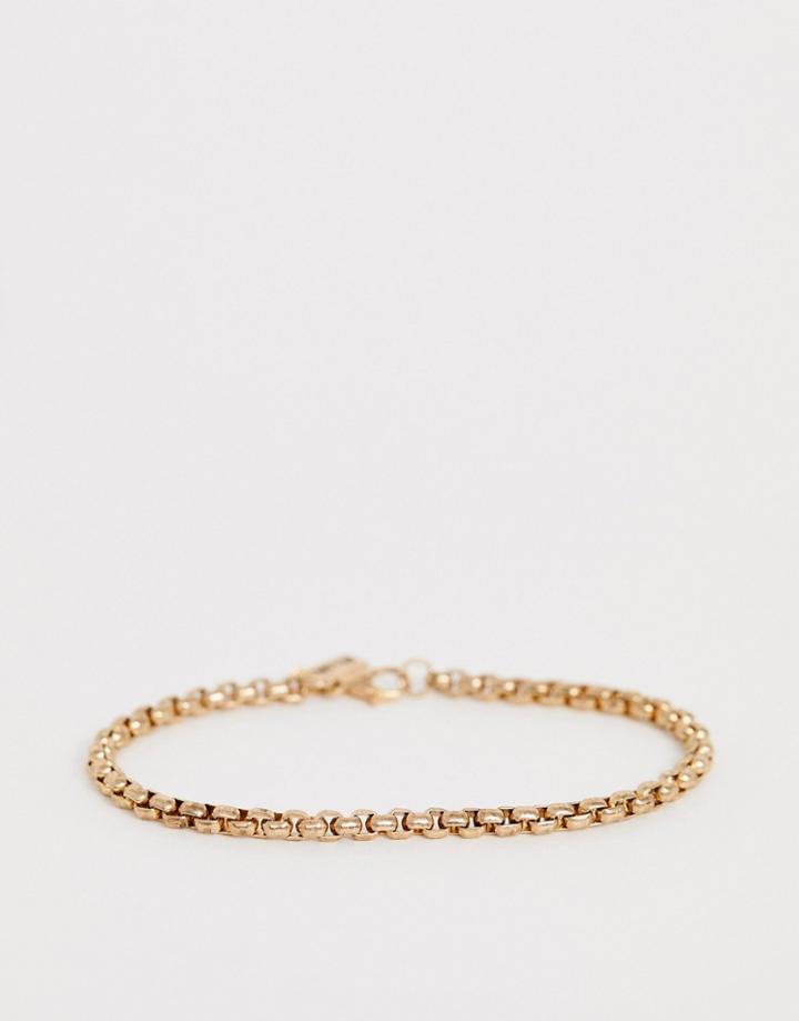 Wftw Box Chain Bracelet In Gold - Gold