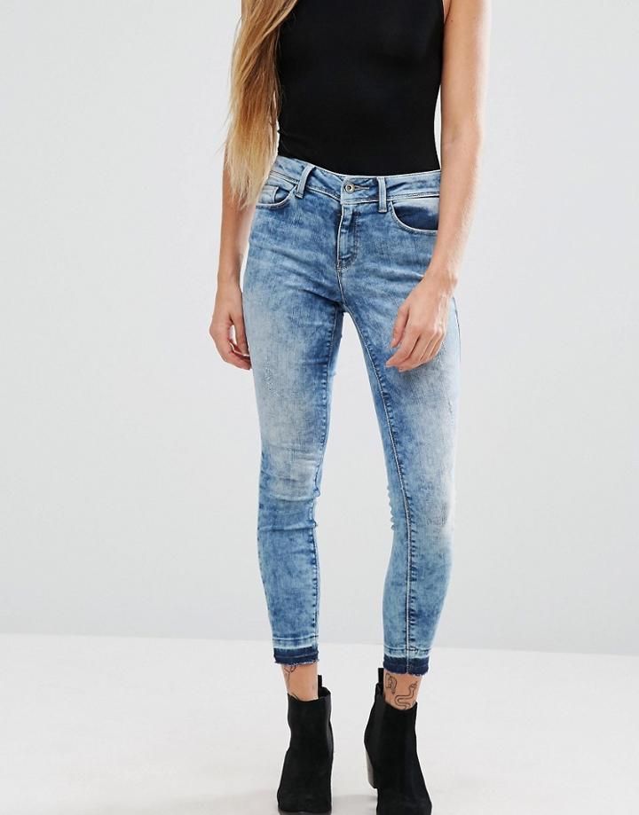 Only Ultimate Dyed Ankle Skinny Jeans - Blue