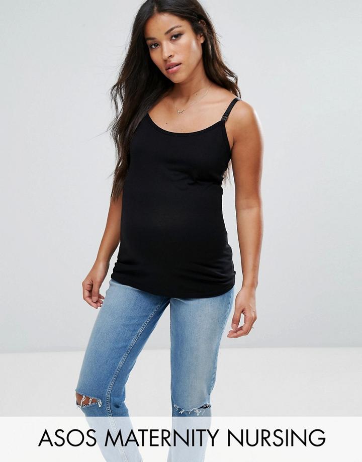 Asos Maternity Nursing Cami With Clips - Black