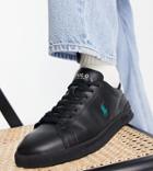 Polo Ralph Lauren X Asos Exclusive Collab Court Sneakers In Black With Pony Logo