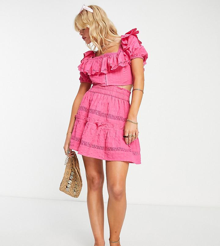 Reclaimed Vintage Inspired Mini Skirt In Pink - Part Of A Set