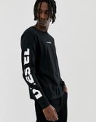 Diesel T-joe-ls-sn Long Sleeve T-shirt In Black - Black