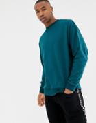 Asos Design Oversized Sweatshirt In Green - Green