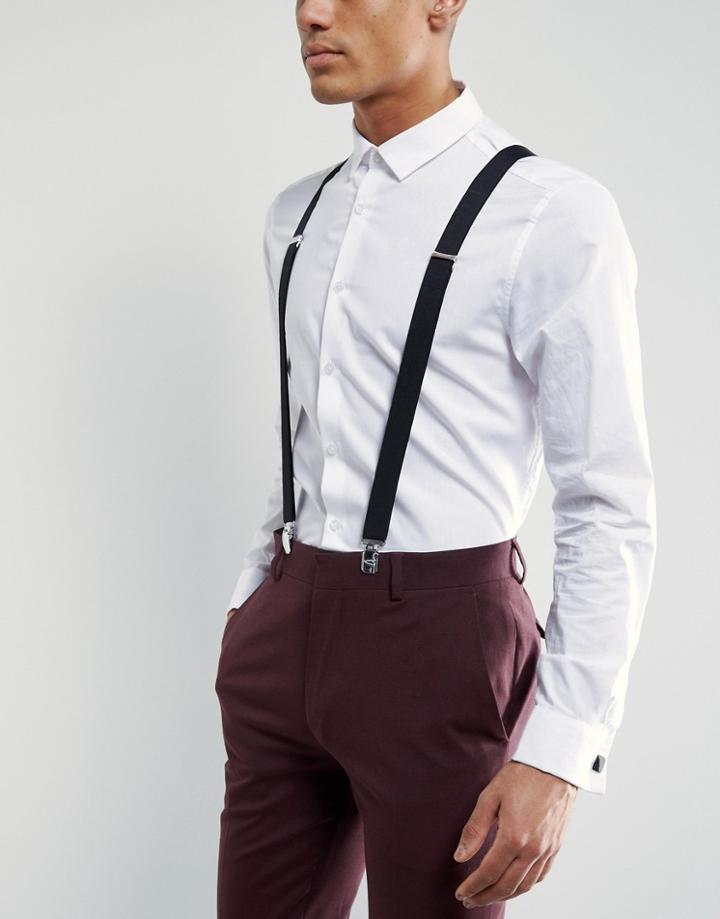 New Look Suspenders In Black - Black