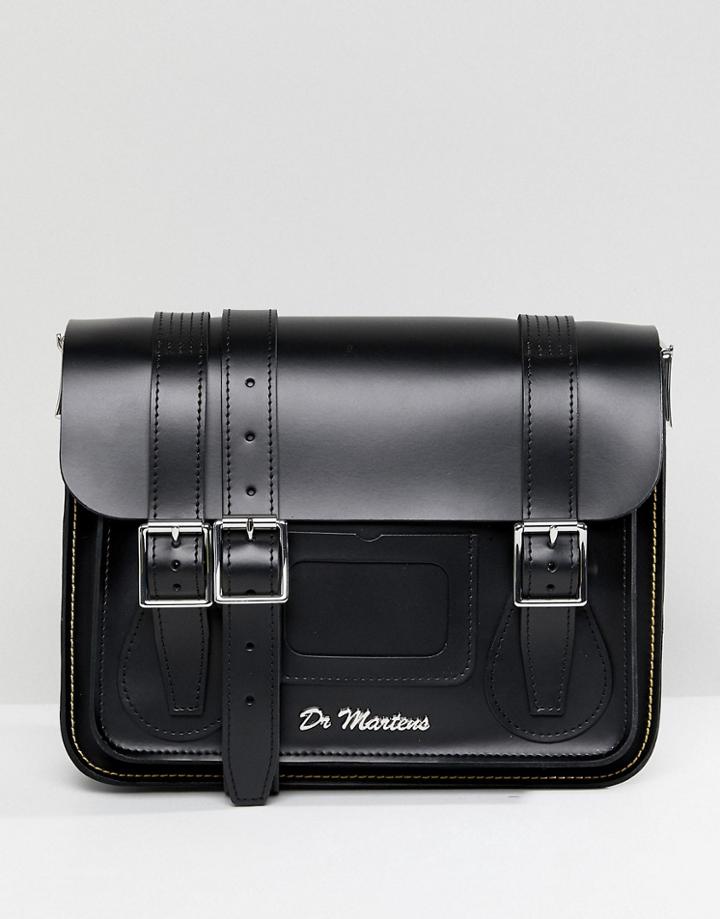 Dr Martens 11 Leather Satchel In Black - Black