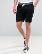 Pull & Bear Jersey Shorts In Black - Black
