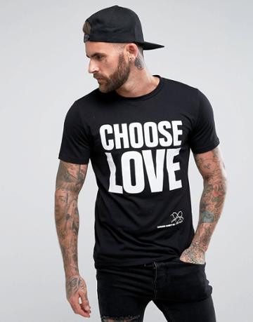 Help Refugees Choose Love T-shirt In Black - Black