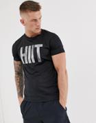 Hiit T-shirt With Logo Print In Black - Black
