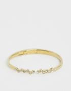 Dyrberg Kern Gold Bangle With Crystals - Gold