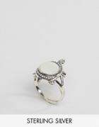 Regal Rose Sterling Silver Mother Of Pearl Tortoise Ring - Silver