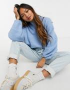 Weekday Aino High Neck Oversize Sweater In Light Blue