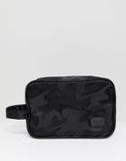 Spiral Camo Blackout Toiletry Bag - Black