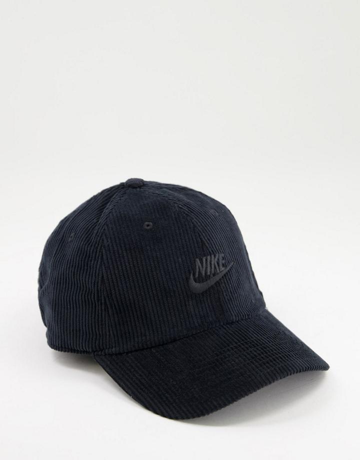 Nike H86 Futura Corduroy Adjustable Cap In Black