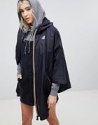 K-way Morgan Zip Through Waterproof Poncho - Black