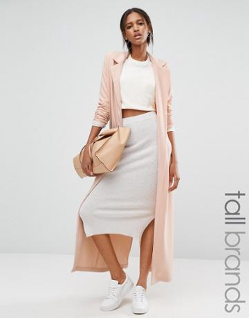 Missguided Tall Duster Coat - Beige