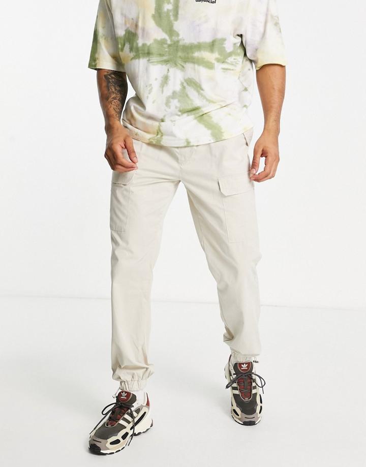 Mennace Cargo Pants In Beige-neutral
