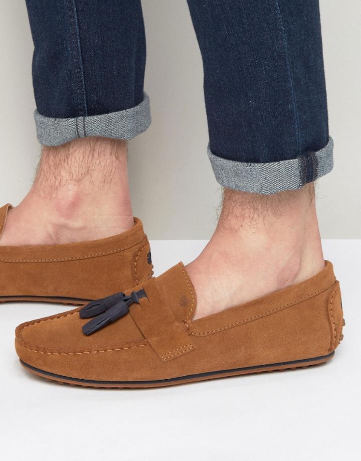 Bobbies Le Gentleman Tassel Suede Loafers - Tan
