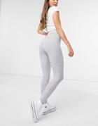 Miss Selfridge Ribbed Leggings In Gray-grey