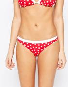 Seafolly Spot On Brazilian Bikini Bottoms - Red