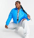 Collusion Plus Puffer Jacket In Bright Plus-blues