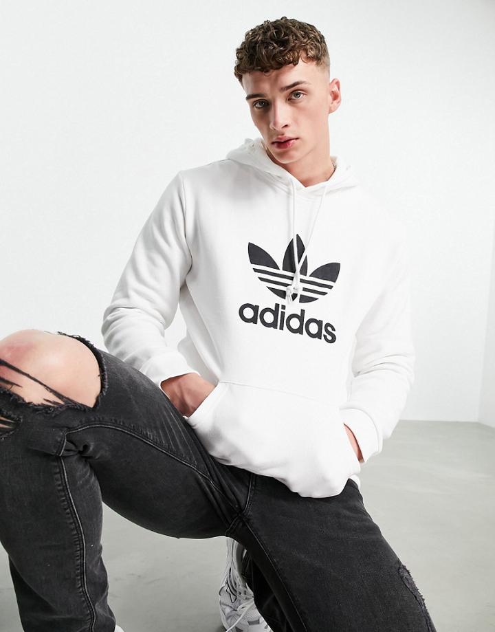 Adidas Originals Trefoil Hoodie In White