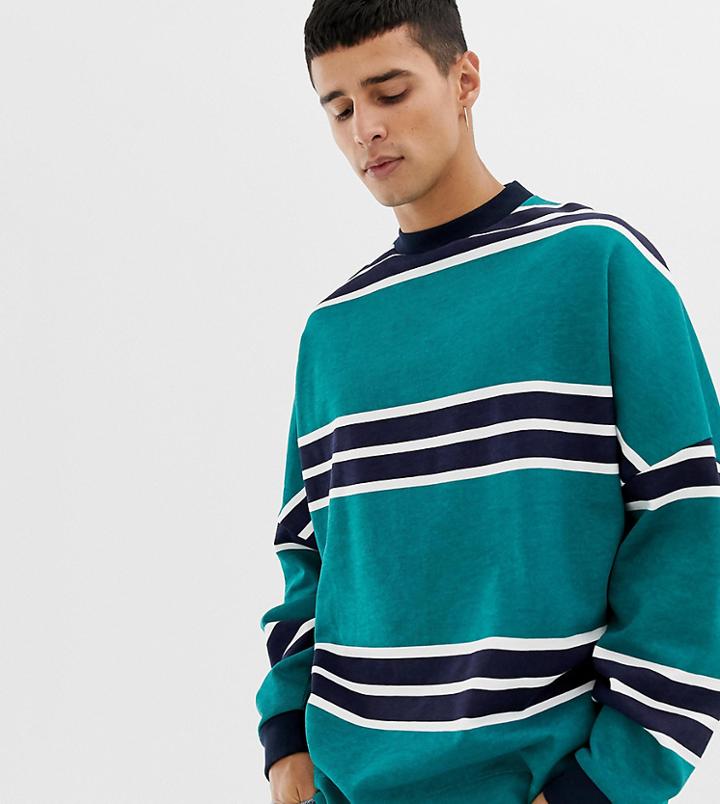 Collusion Oversized Sweatshirt In Green