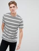 New Look Stripe T-shirt In Gray - Gray