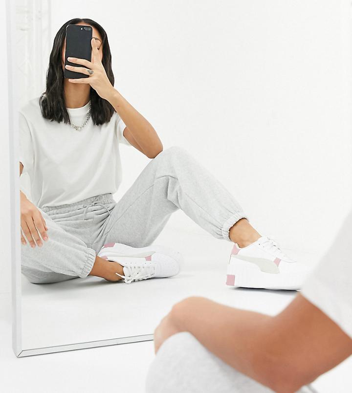 Puma Oversized Sweatpants In Gray-grey