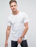 Redefined Rebel T-shirt In Multi Stripe - Blue