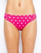 Marie Meili Cosmo Dot Bikini Bottoms - Bright Rose Dot