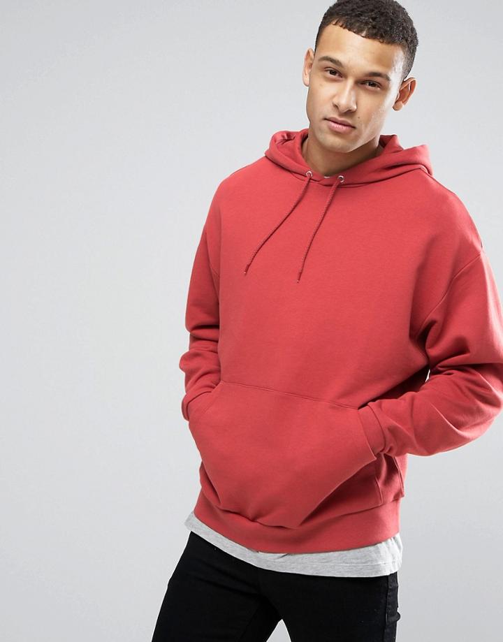 Asos Oversized Hoodie In Orange - Orange