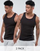 G-star Raw Tank In 2 Pack Black - Black