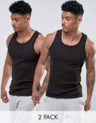 G-star Raw Tank In 2 Pack Black - Black