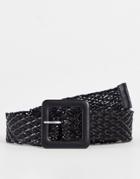 Svnx Woven Belt With Buckle In Black