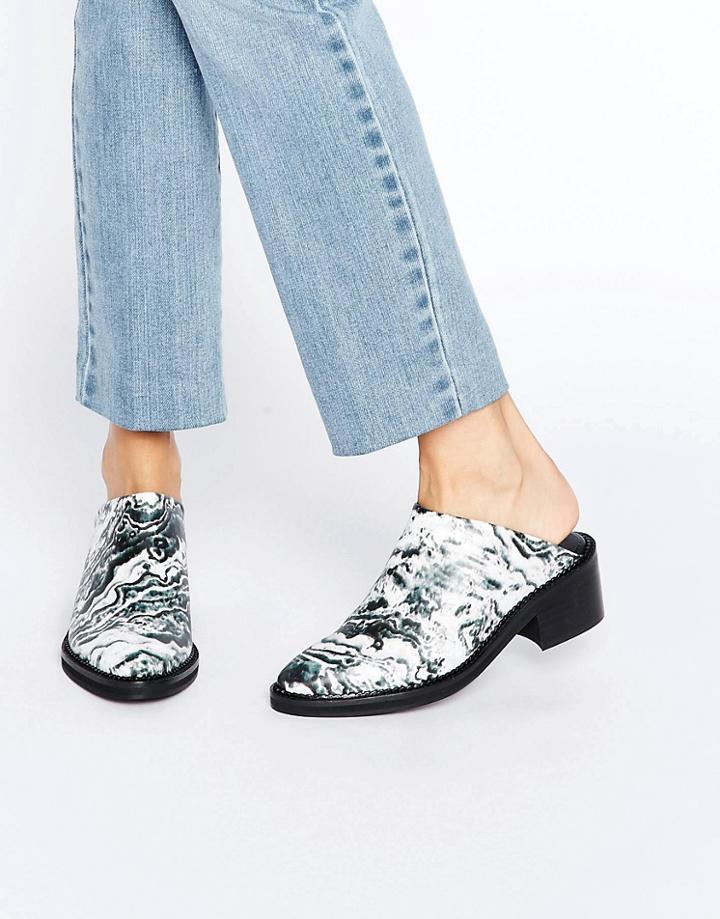 Miista Bryn Marble Mule - White
