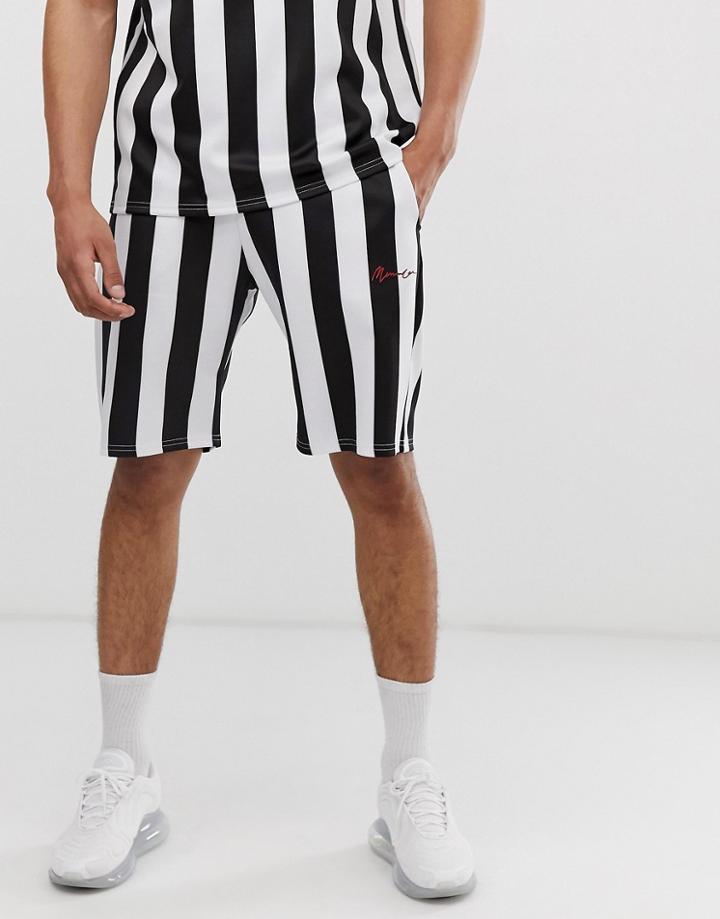 Mennace Two-piece Shorts In Black Stripe