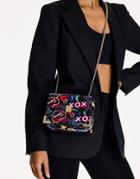 Aldo Juberra Cross Body Bag In Neon Graffiti Design-multi