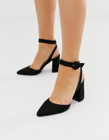 Raid Edris Black Heeled Shoes - Black