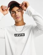 Levi's Long Sleeve T-shirt In White With Box Tab Logo