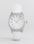 Armani Exchange Leather Nicollete Watch - Silver