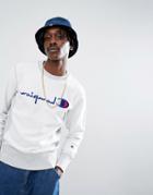 Champion Reverse Out Sweatshirt With Script Logo - Gray