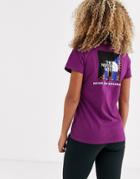 The North Face Rage Red Box Heavyweight T-shirt In Geo-tribal Blue-purple