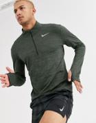 Nike Running Pacer Half Zip Sweat In Green