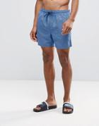 Bravesoul Swim Shorts In Geo Print - Navy