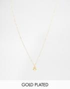 Mirabelle Pearl Pendant On Short 45cm Gold Plated Chain - Pearl
