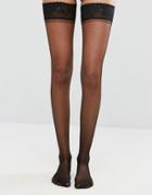 Asos Design 15 Denier Lace Top Stockings-black