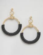 Cara Ny Hoop Earrings With Fringe Detail - Gold