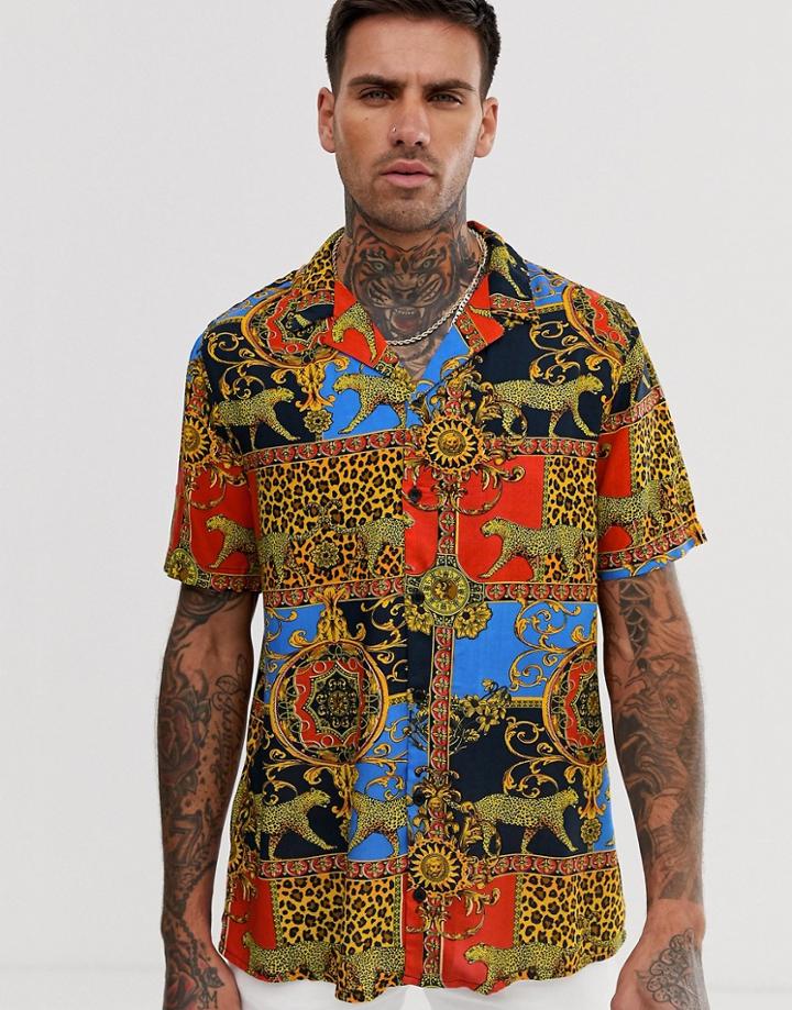 New Look Baroque Print Shirt-multi